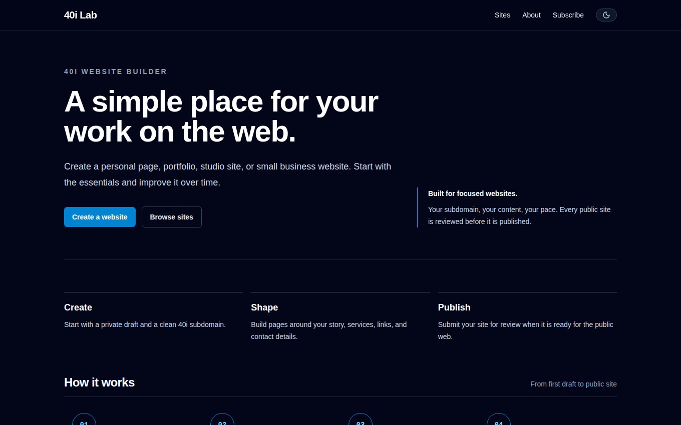 Попередній перегляд проєкту: Site Builder
