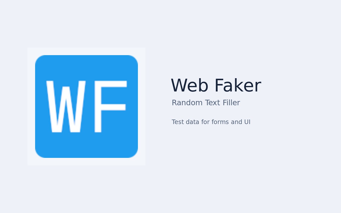 Попередній перегляд проєкту: Web Faker - Random Text Filler